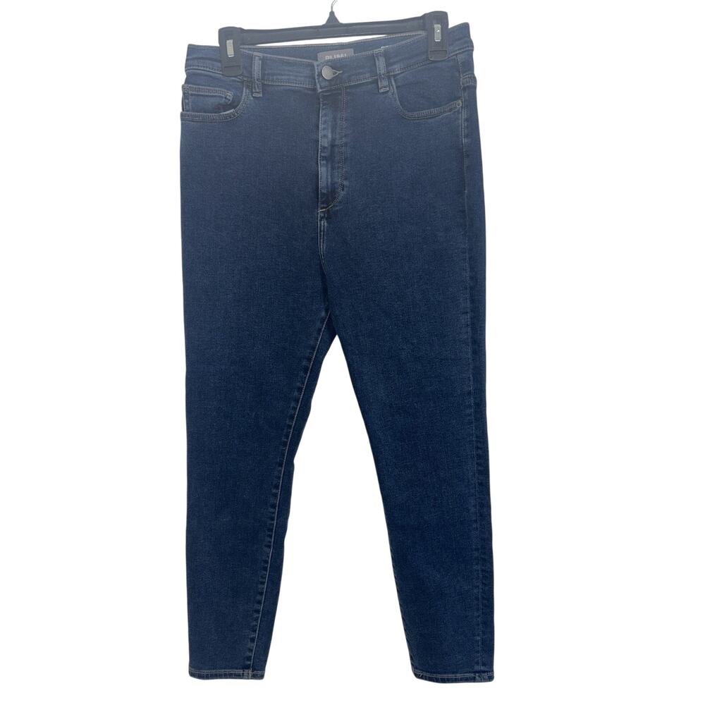 DL1961 Chrissy Cropped Ultra High Rise Instasculpt Skinny 31 Dark Wash Prussia